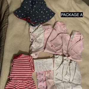 10 Piece Newborn - 6 month Girls Clothing Lot